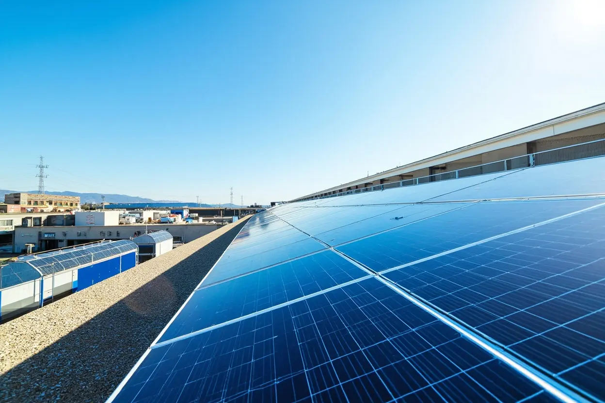 Utility-scale solar panel installation with tier-1 Chinese PV modules